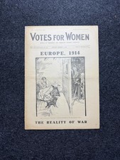 1914 WWI Begins in Europe, Suffragist Feminist Newspaper, World War One Gifts, picture