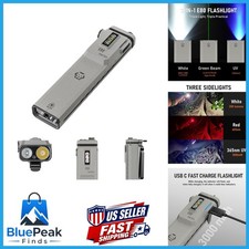 RovyVon E80 3-in-1 Flat EDC Flashlight - White & UV Light & Green Beam Combo picture