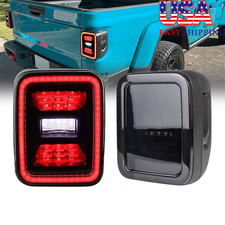 Pair Smoke LED Tail Lights Replace Halogen For Jeep Gladiator JT 2020 -Up LH+RH picture