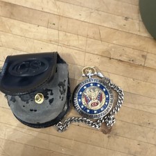 Franklin Mint Robert E. Lee Collectors Pocket Watch With Pouch And Chain Works picture