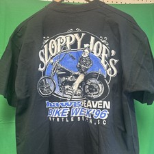 Vtg 1996 Sloppy Joe’s Bike Week Myrtle Beach SC Graphic T-shirt XL Single Stitch picture
