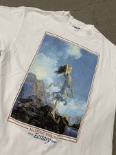 Vintage Hanes  1990s Maxfield Parrish “Ecstasy” Art Print T Shirt Single Stitch picture