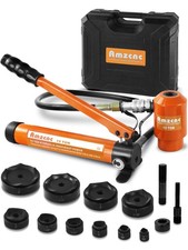 AMZCNC Hydraulic Knockout Punch Tool Kit 15 Ton 1/2-4 Inch 10 Dies picture