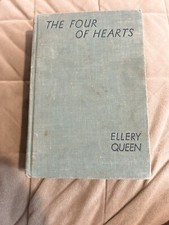 📒Vintage-1941-The Four of Hearts, Ellery Queen-Triangle Books -HC  4458 picture