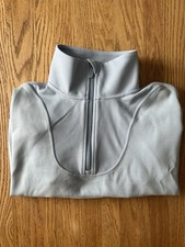 Lululemon Brushed Softstreme Ribbed Half Zip Pullover Powder Blue Size 8 picture