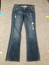 July 25 Jeans Womens 28 Blue Distressed Bootcut Low Rise Stretch Denim J66-4008 picture