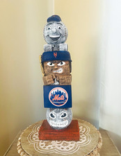 New York Mets Painted Totem MLB Blue Gray  Brown tiki totem and troll get both  picture