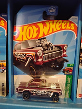 Hot Wheels 1955 Chevy Bel Air Gasser Chevrolet 1:64 Diecast Burgundy Unopened picture
