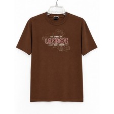 Vintage Abercrombie & Fitch Island of Lesbos T-Shirt Mens M Brown Muscle 1990s picture