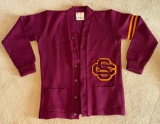 Mens Vintage University of Southern California Trojans Letterman College Sweater picture