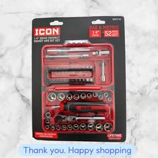 NEW ICON 1/4 in. Drive Compact Socket and Bit Set | 52-Piece | RSXFT-52 SHIPPING picture