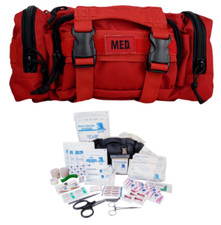 ELITE FIRST AID Rapid Response Bag STOCKED Tactical Medic Trauma Kit Bag RED picture