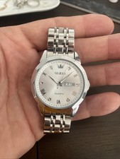 Olevs 9931G Quartz Men Watch Stainless Steel 3ATM Water Resistant Date Day picture