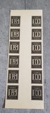 FRANCE-ESSAI-1876-IMPRIMERIE NATIONALE 10C&15C BLACK BLOCK OF 12 RARE MINT NG picture