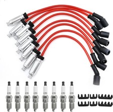 8pcs 9748HH Wires & 41-962 19299585 Spark Plugs For Chevrolet GMC 4.8L 5.3L 6.0L picture