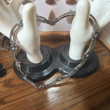 Vintage Radius Topaz/marcasite & Sterling Choker Necklace. Read and look  picture