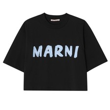 Marni Cropped Logo T-Shirt THJE0333P0 USCS11 L2N99 Black picture