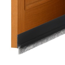 Door Sweep 1.2 Inch x 40 Inch Door Bottom Sweep Door Brush Black picture