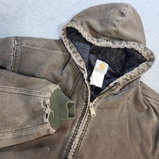 Vintage 90s Carhartt J06 Brown Active Jacket Size XL Bomber Faded picture