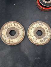 Vintage Uesaka Tokyo 5kg Pair of Change Plates. Olympic weightlifting. picture