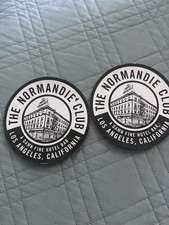 The Normandie Club Los Angeles Hotel Bar Coasters Set of 2 Koreatown LA picture