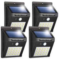 4x 20 LED Solar Power Wall Light Waterproof Outdoor PIR Motion Sensor Path Lamp picture