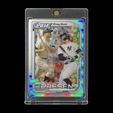 AARON JUDGE & MICKEY MANTLE DUAL REFRACTOR CARD 2026 Topps Chrome - Yankees picture