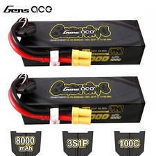 2X Gens Ace G-Tech Bashing 8000mAh11.1V 100C 3S Lipo Battery EC5 For Arrma Car picture
