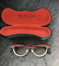 Authentic Theo Mille+57 450 42mm Metallic Red Burnt Orange Glasses Belgium picture