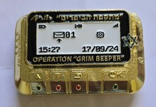 Israel Mossad Operation GRIM BEEPER Commemorative Medal 430g 55X85mm GOLD plated picture