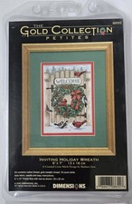 Dimensions Gold Collections Petite Cross Stitch Kit INVITING HOLIDAY WREATH 8655 picture