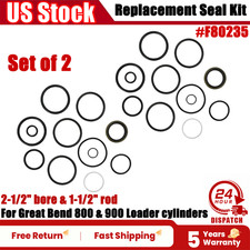 2 Set For Some Great Bend 800 & 900 Loader Cylinders F80235 Replacement Seal Kit picture