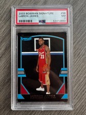 2003-04 Bowman Signature Lebron James Rookie /1250 #56 PSA 7 Cavs RC picture