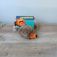 Vintage Hedgehog Flocked Friction Toy Nunu Baby #936 Made In West Germany key picture