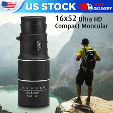 16X52 High‑Power Waterproof Monocular Telescope Compact Upgraded 52mm for Adults picture