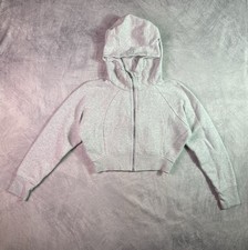 Lululemon Scuba Hoodie Women’s 10  Full Zip Cropped Gray picture