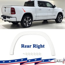 For 19-24 26 Ram 1500 Painted PW7 White Fender Flare Wheel Protector Rear Right picture
