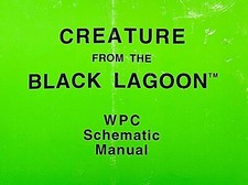 Bally Creature from the Black Lagoon Pinball Machine WPC Schematic Manual ORIG picture