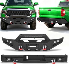 For 2014-2021 Toyota Tundra Steel Front / Rear Bumper W/Winch Plate Sensor Holes picture