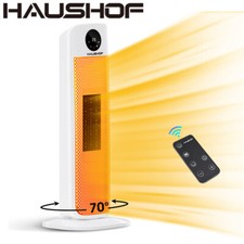 HAUSHOF 1500W Tower Space Heater Digital Ceramic Heater Touch& Remote Control US picture