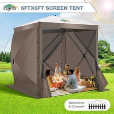 6x6ft Pop up Gazebo Waterproof Portable Screen Tent Outdoor Instant Sun Shelter picture