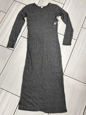 New Glyder Comfort Long Sleeve Dress Womens M Black Maxi Ribbed Charcoal Heather picture