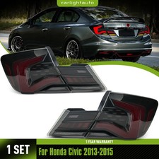 Full LED Tail Light Fit For Honda Civic 2013-2015 Rear Lamp Assembly Sequential picture