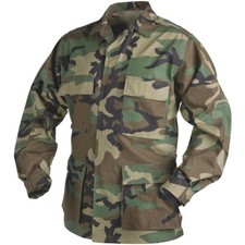 G.I. Battle Dress Uniform Shirt 100% Ripstop Cotton Made in USA — Heavily Used picture
