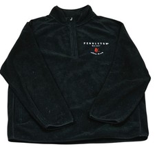 Pendleton Whisky Let'er Buck Fleece Pullover Men's XL Black 1/4 Zip Western picture