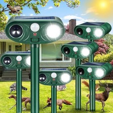 6Pack Ultrasonic Animal Repeller Outdoor Deer Repellent Devices with Light picture