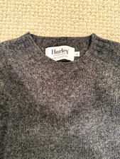 Harley of Scotland Wool Knit Sweaters lot of 3 Gray, Blue, Dark Brown picture