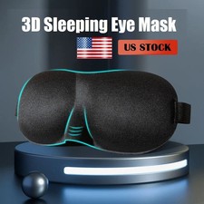 NEW 3D Sleeping Eye Mask for Men Women Soft Pad Blindfold Cover Travel Sleep USA picture