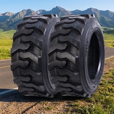 Set 2 10-16.5 Skid Steer Tires 10 Ply 10x16.5 Heavy Duty Industrial Loader Tire picture