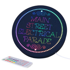 Disney Main Street Electrical Parade Light-Up Sign w/ Remote, Adjustable Stand picture